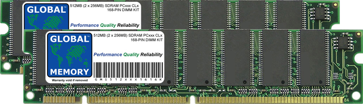 512MB (2 x 256MB) SDRAM PC100/133 168-PIN DIMM MEMORY RAM KIT FOR PC DESKTOPS/MOTHERBOARDS
